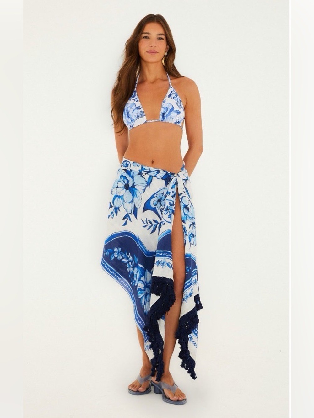 Farm Rio Porcelain Garden Sarong
